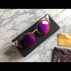 Fendi Sunglass Cat Eye Style with Cristal Accent